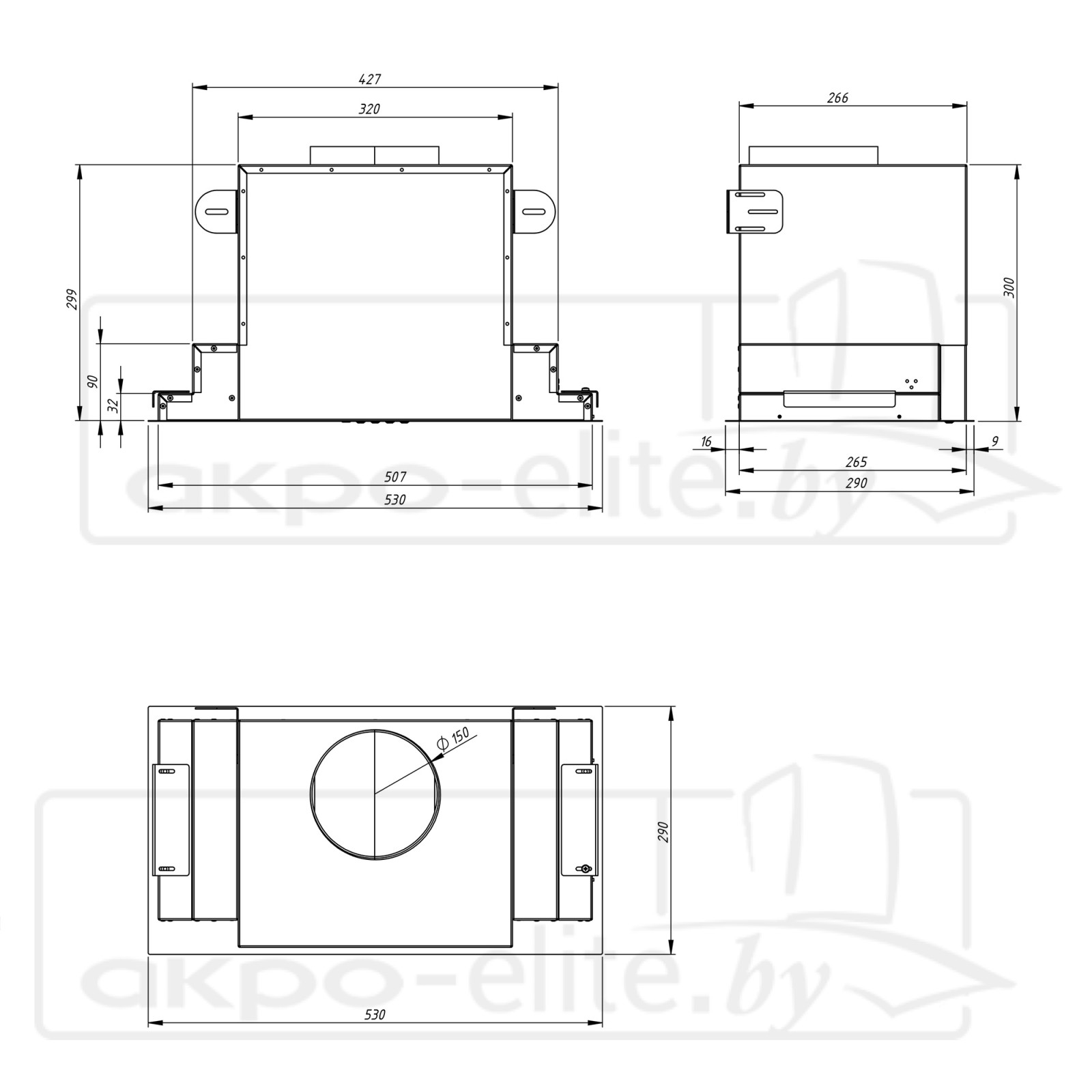 Кухонная вытяжка Akpo Neva Glass 60 WK-10 WH купить в Минске